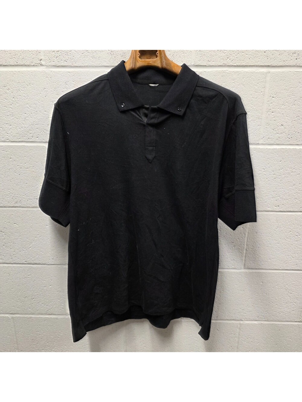 Kit and Ace To The Nines Polo shirt - uniform fit Black Cotton Blend XL 23x31